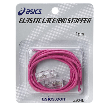 Unisex ASICS ELASTIC LACE AND STOPPER, Pink, Laces