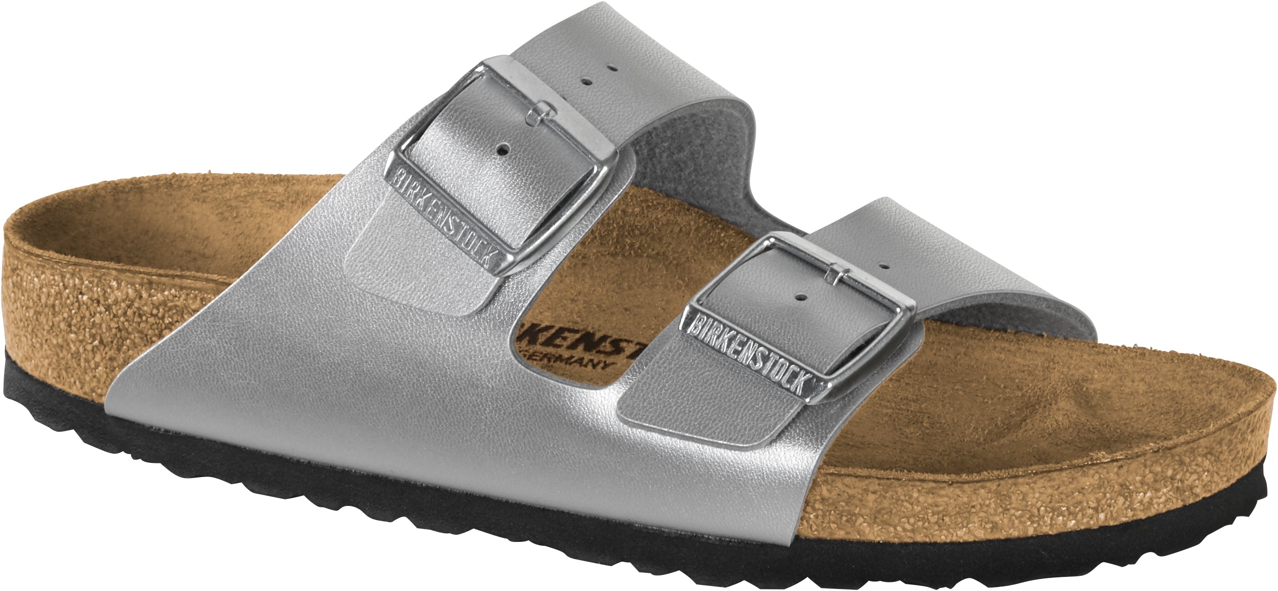 Silver birkenstocks hot sale